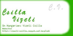 csilla vizeli business card